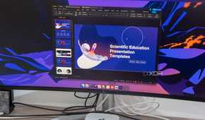 A monitor displaying the macOS desktop running WPS Office