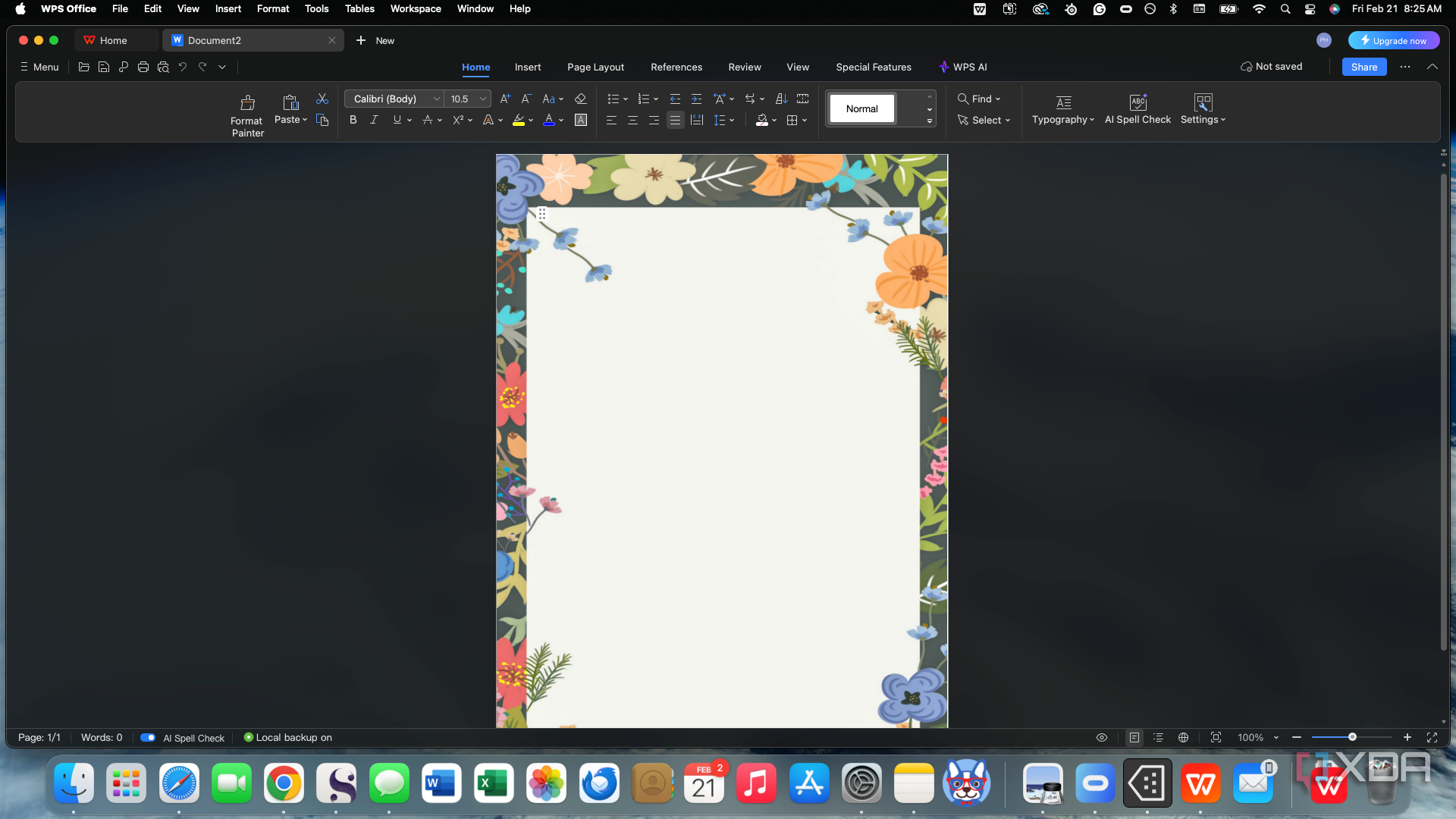 A screenshot of a WPS writer template. 