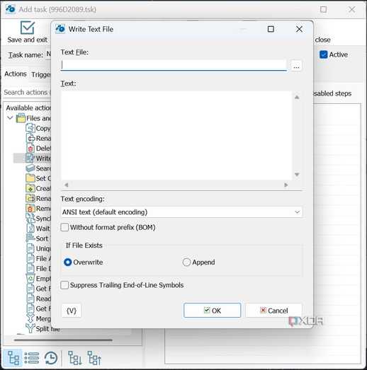 Write Text File RoboTask
