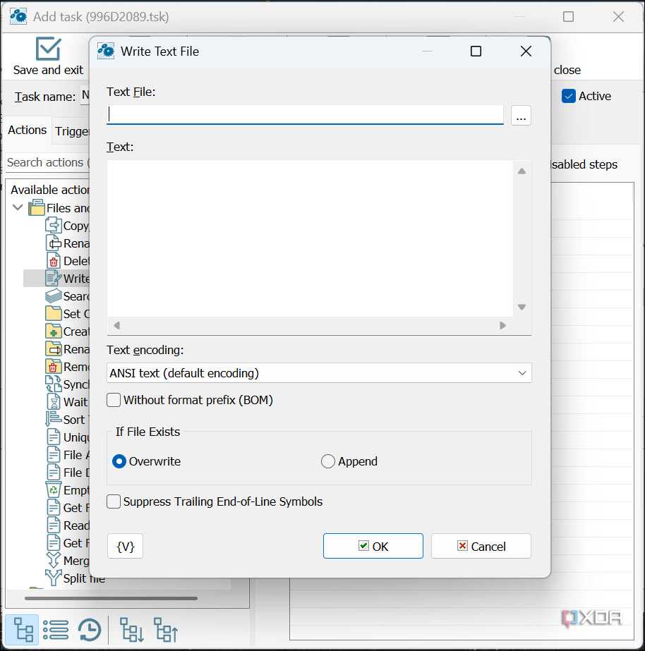 Write Text File RoboTask