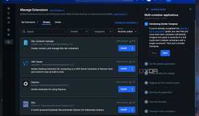 A screenshot of the Docker exntension page