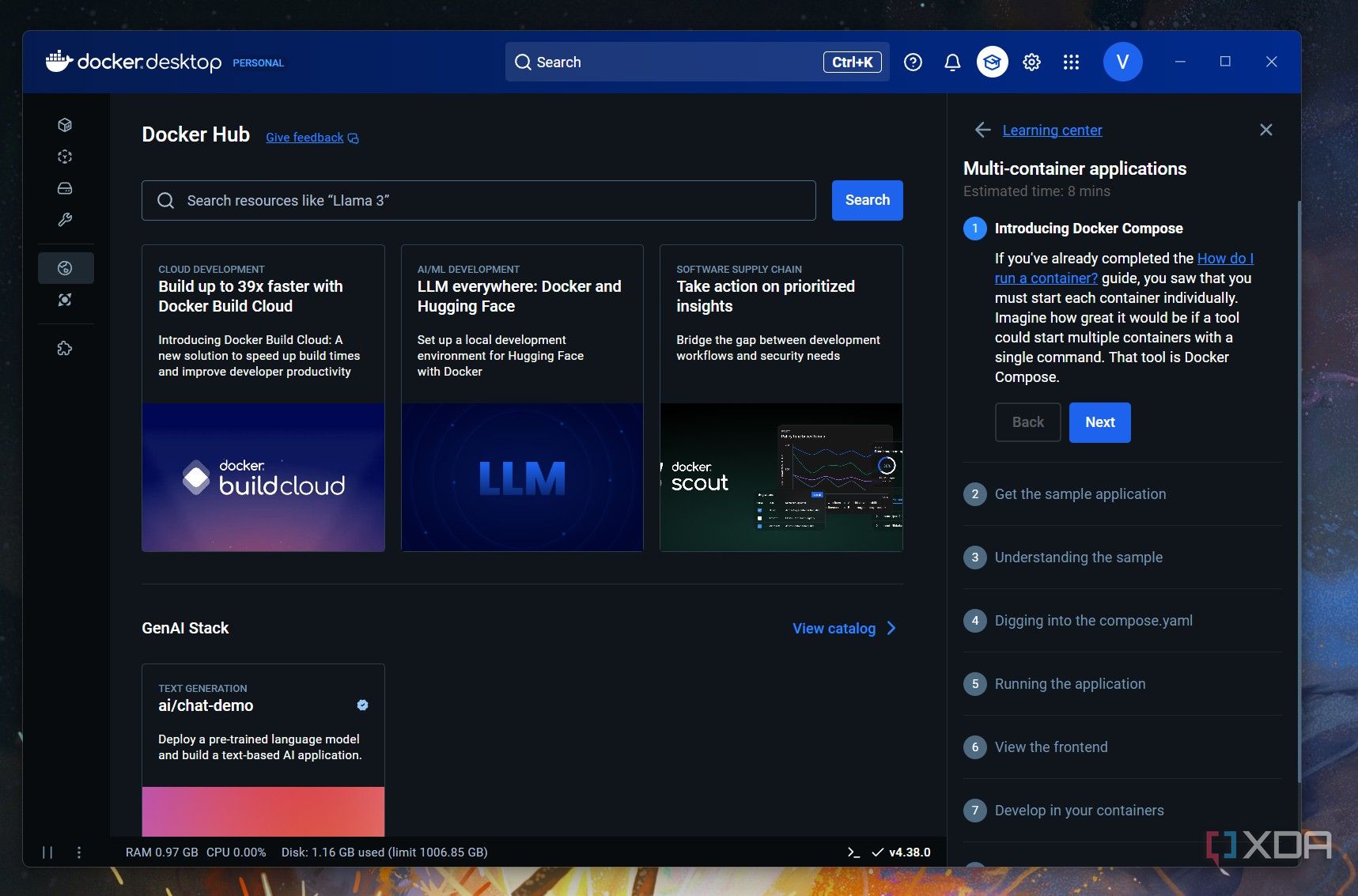 A screenshot of the Docker hub