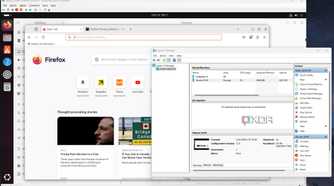 A screenshot of Microsoft Hyper-V running ubunt and its VM management page