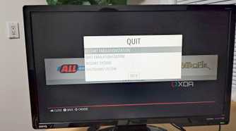 RetroPie's restart emulationstation's option displayed on a PC monitor
