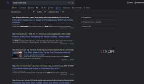 A screenshot of SearXNG's news search