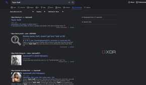 A screenshot of SearXNG's social search.