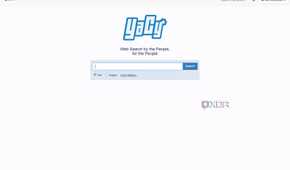 A screenshot of YaCy's main search page