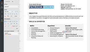 A screenshot of Zoho Writer.