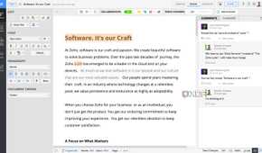 A screenshot of Zoho Writer.