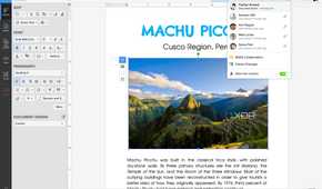 A screenshot of Zoho Writer.