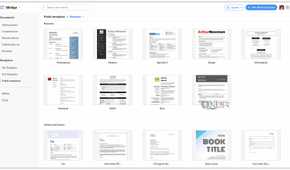 A screenshot of Zoho Writer.