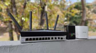 A TP Link router, Radxa X4 SBC, D-Link mesh router, and Zyxel Switch