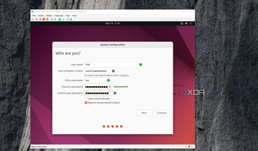 shows setting password for Ubuntu VM hyper-v