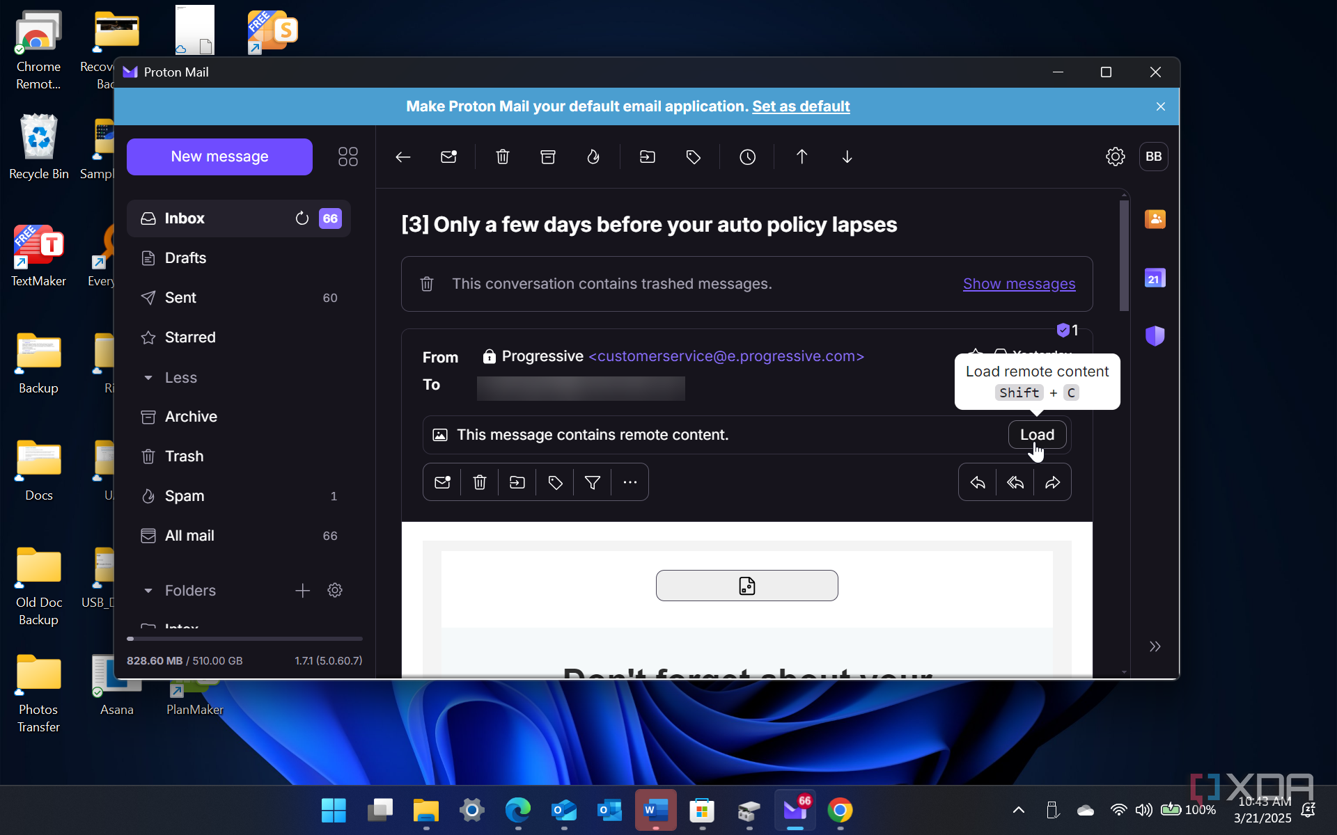 showing how to load remote images in proton mail