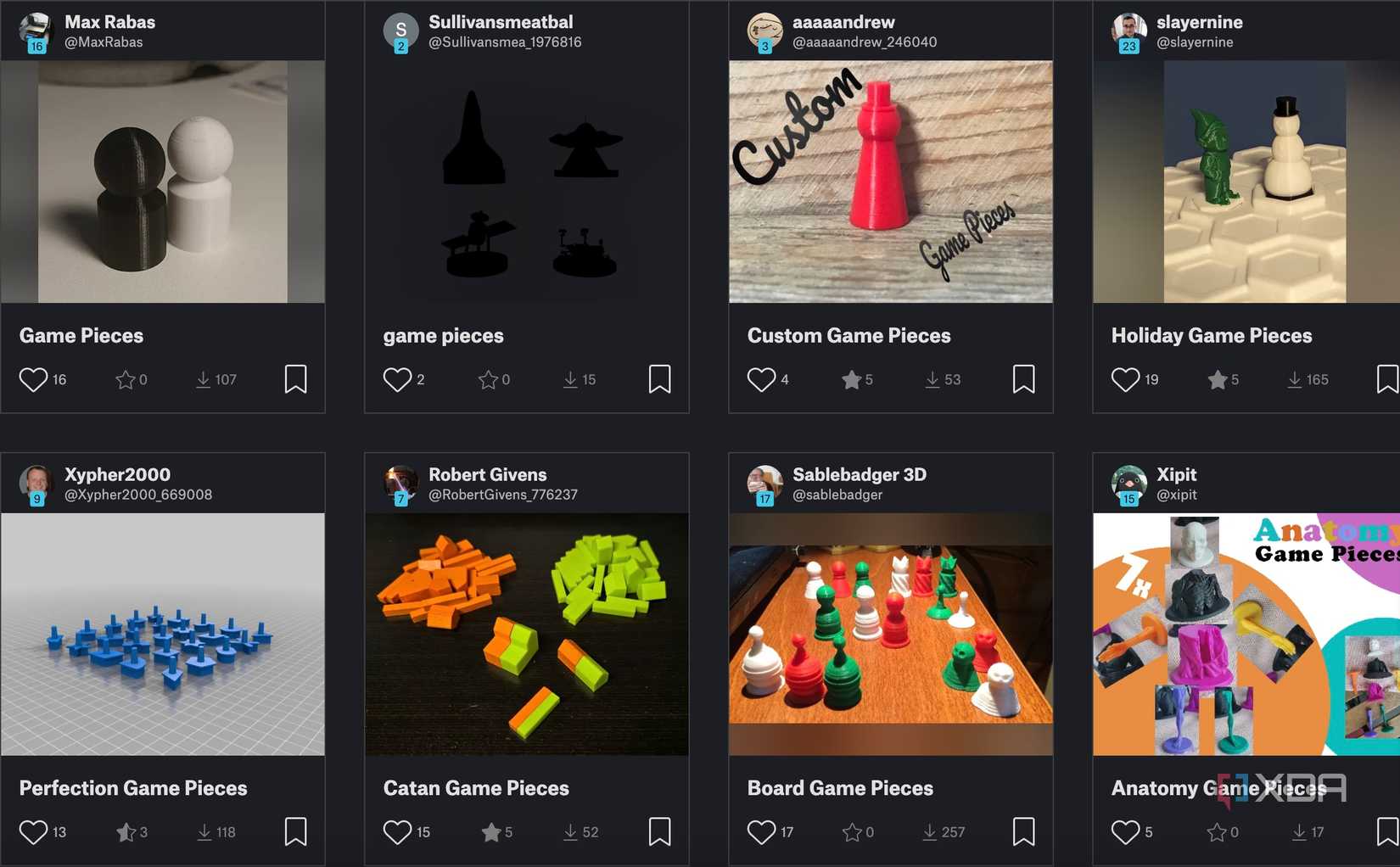 3D print board game pieces