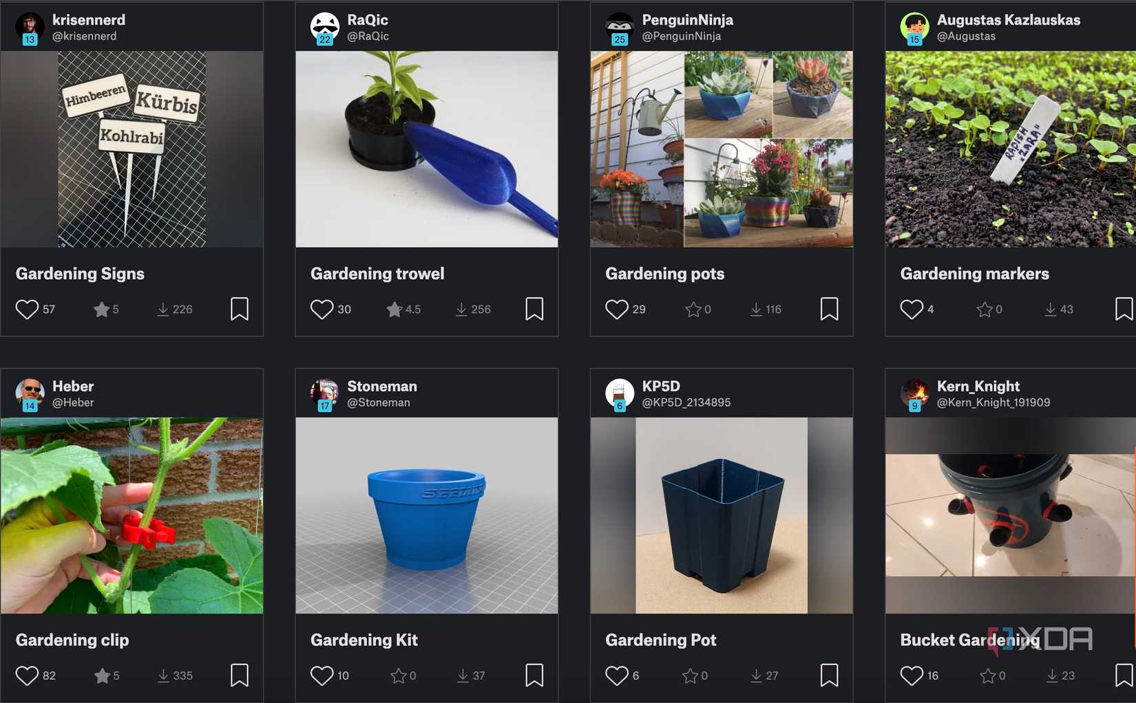 3D printed gardening tools