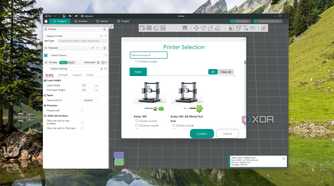 An option to select a 3D printer in Orca Slicer