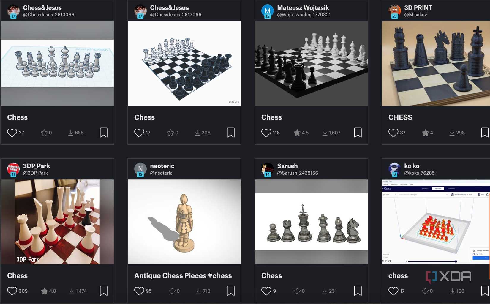 3D printing a chess set