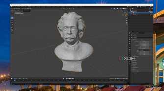 3D sculpting Einstein head in Blender