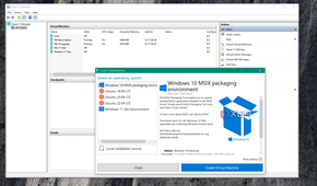 shows quick-create new virtual machine in hyper-V