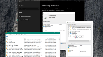 showing Windows search and Everything app on Windows