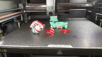 A partial 3D print