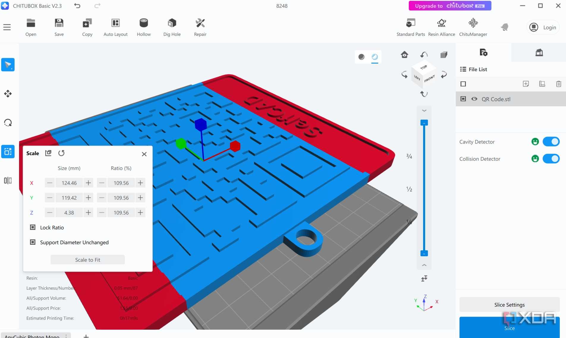 3D slicing a file in Chitubox