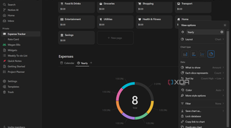 a donut chart in notion