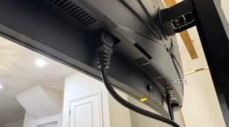 acer predator x34 x5 showing the power socket