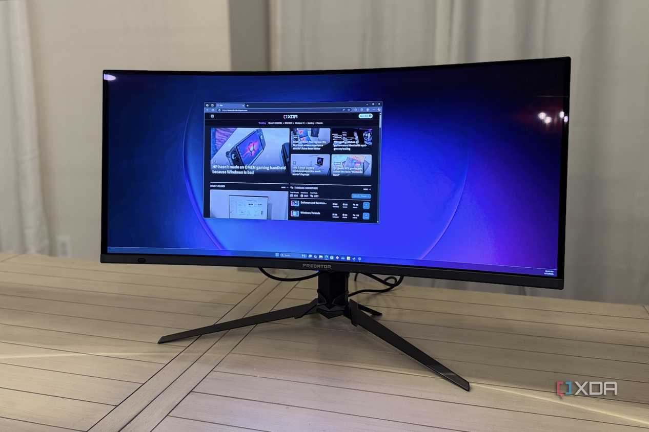 acer predator x34 x5 showing xda website