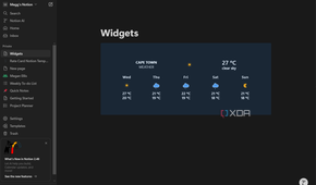 adding a weather widget to notion