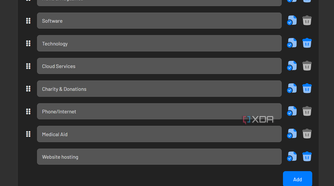 adding categories in wallos