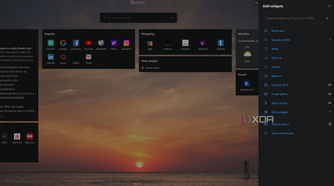 adding widgets to start me