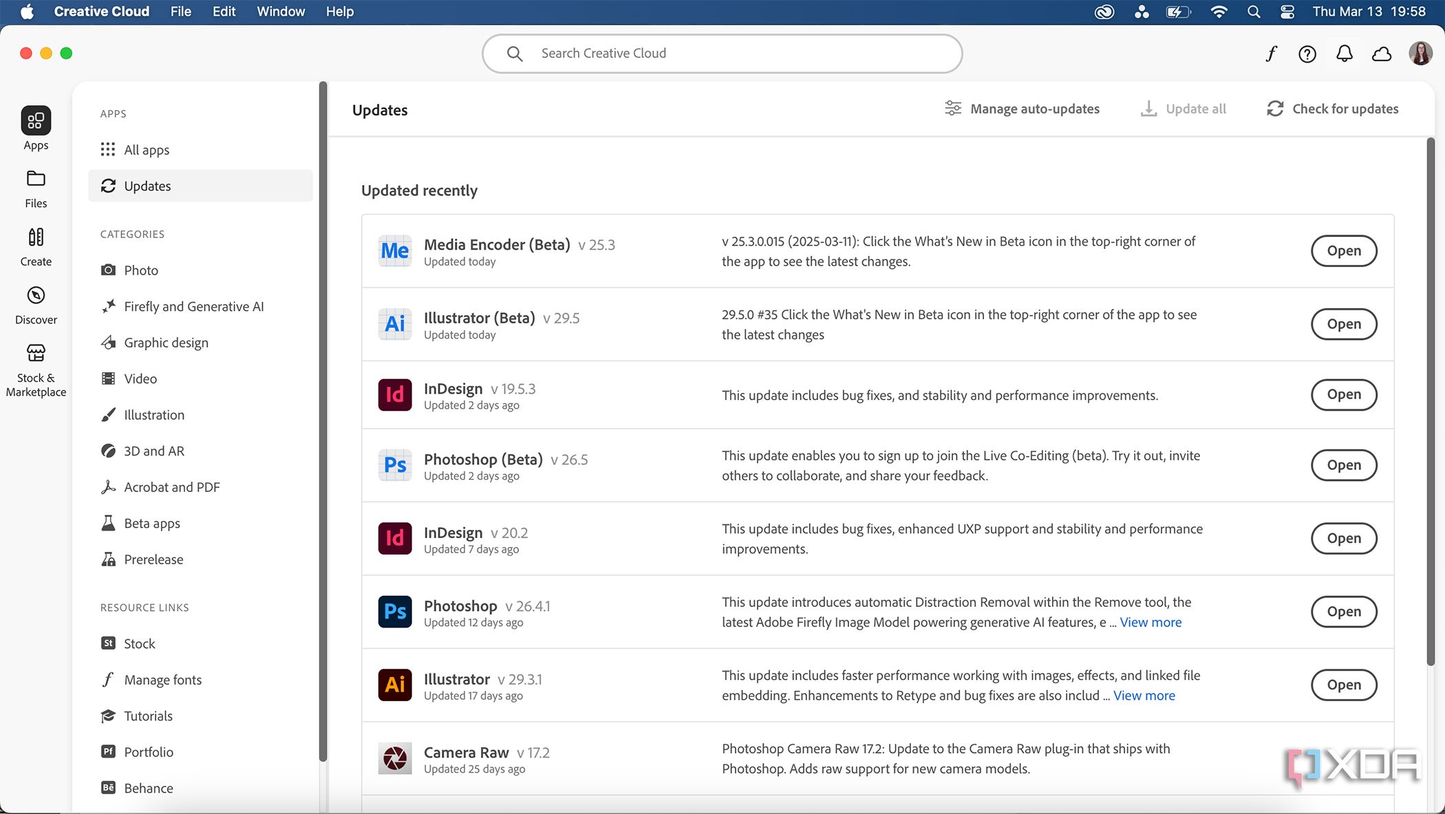 Adobe Creative Cloud updates