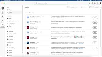Adobe Creative Cloud updates