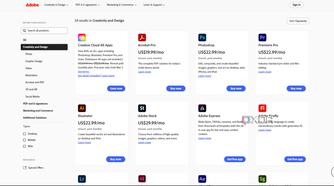 Adobe software and plans