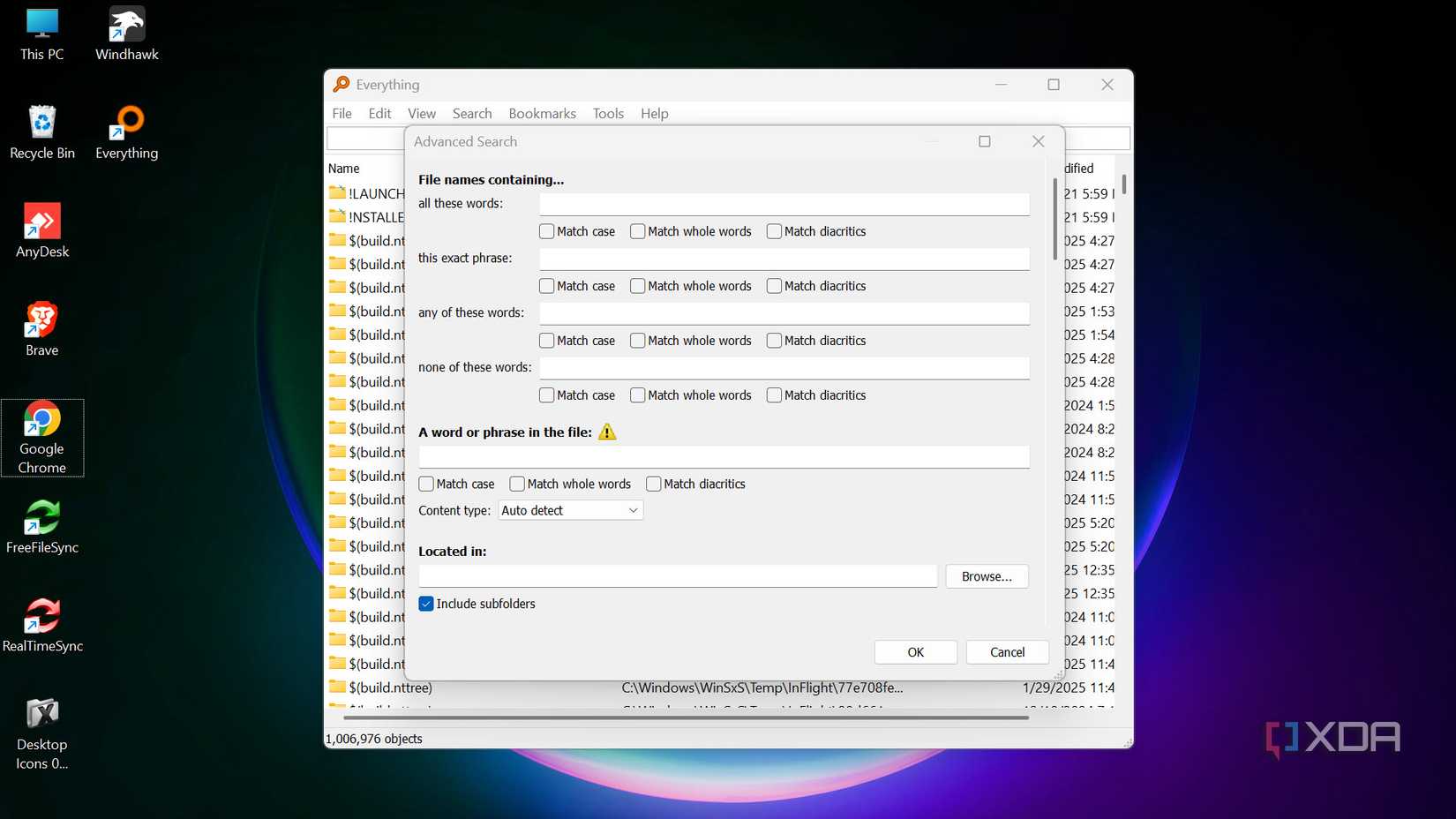 File Options Menu. Advanced 8 ways you can optimize Everything to easily find all your files
