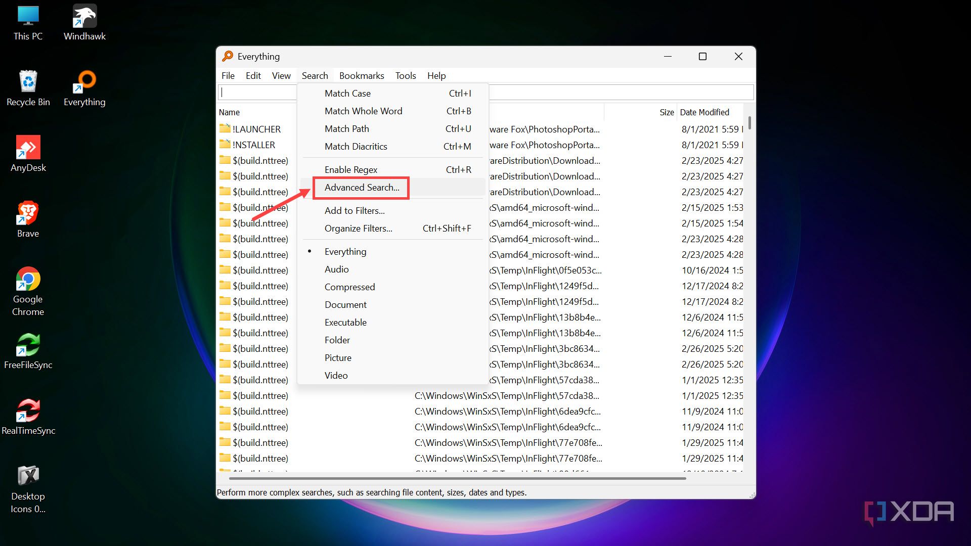 Advanced Search option Everything-1