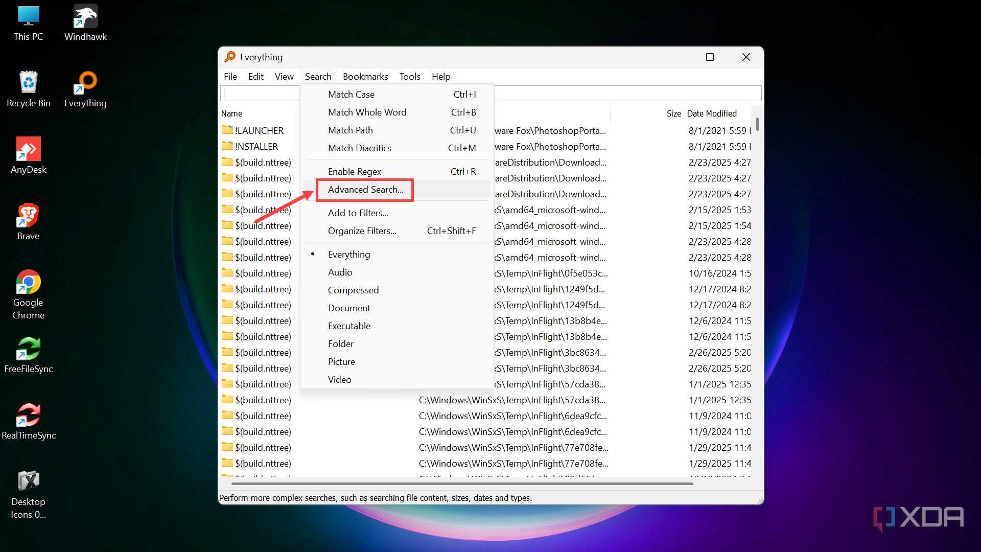 Advanced Search option Everything-1