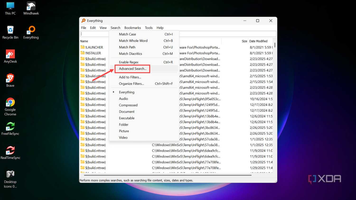 Advanced Search option Everything-1