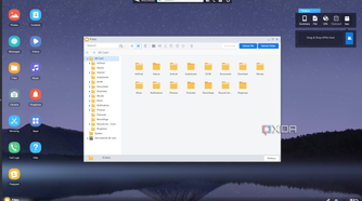 Screenshot of AirDroid Web showing the file system on a linked phone