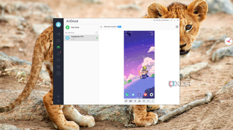 Scrreenshot of AirDroid Desktop on Windows 11 showing a phone's screen with remote control