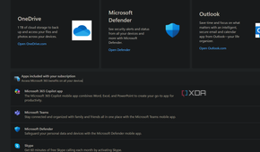an apps included with your subscription window on a microsoft account page