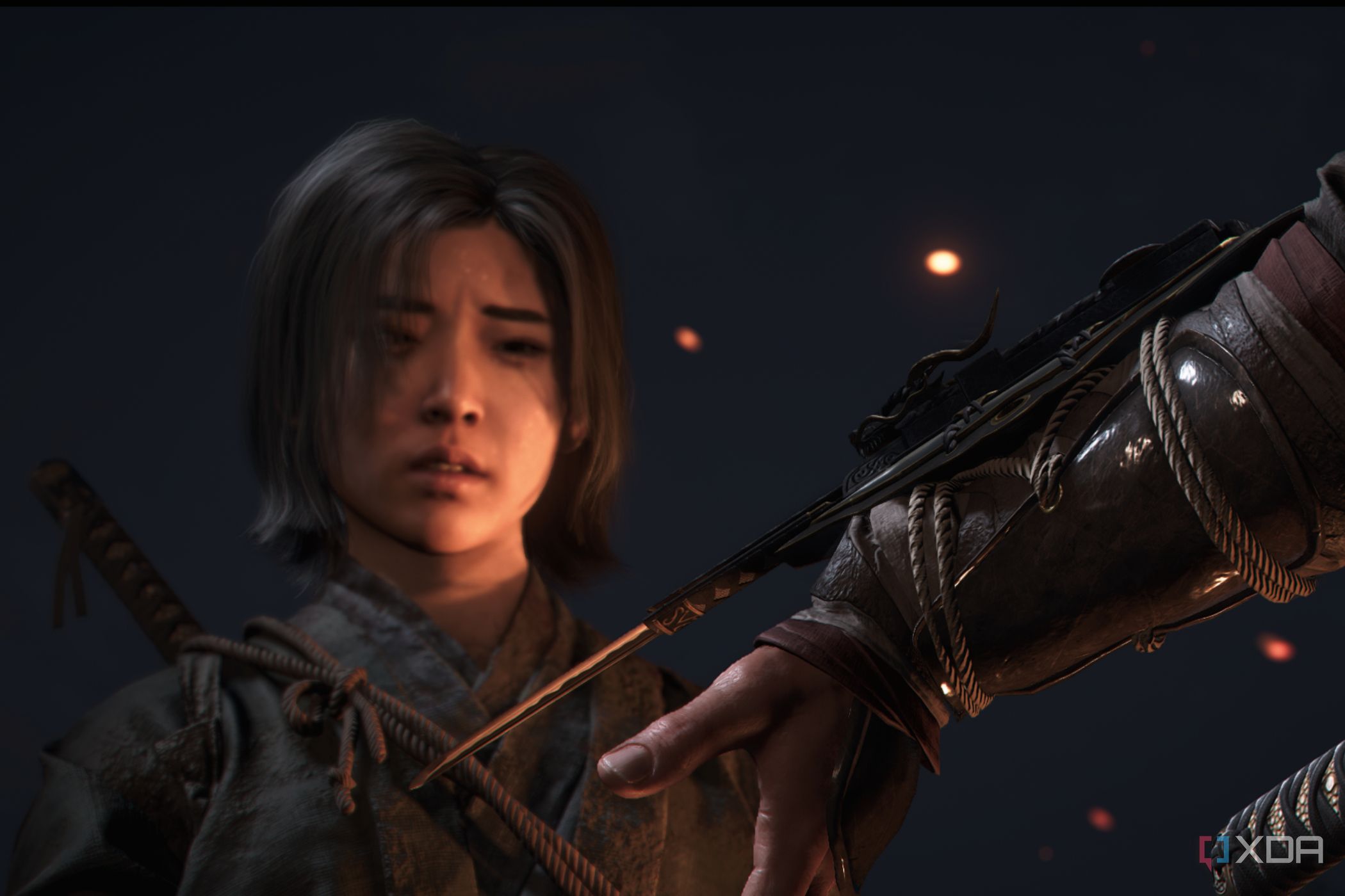 A screenshot from Assassin's Creed Shadows, showing the protagonist Naoe.