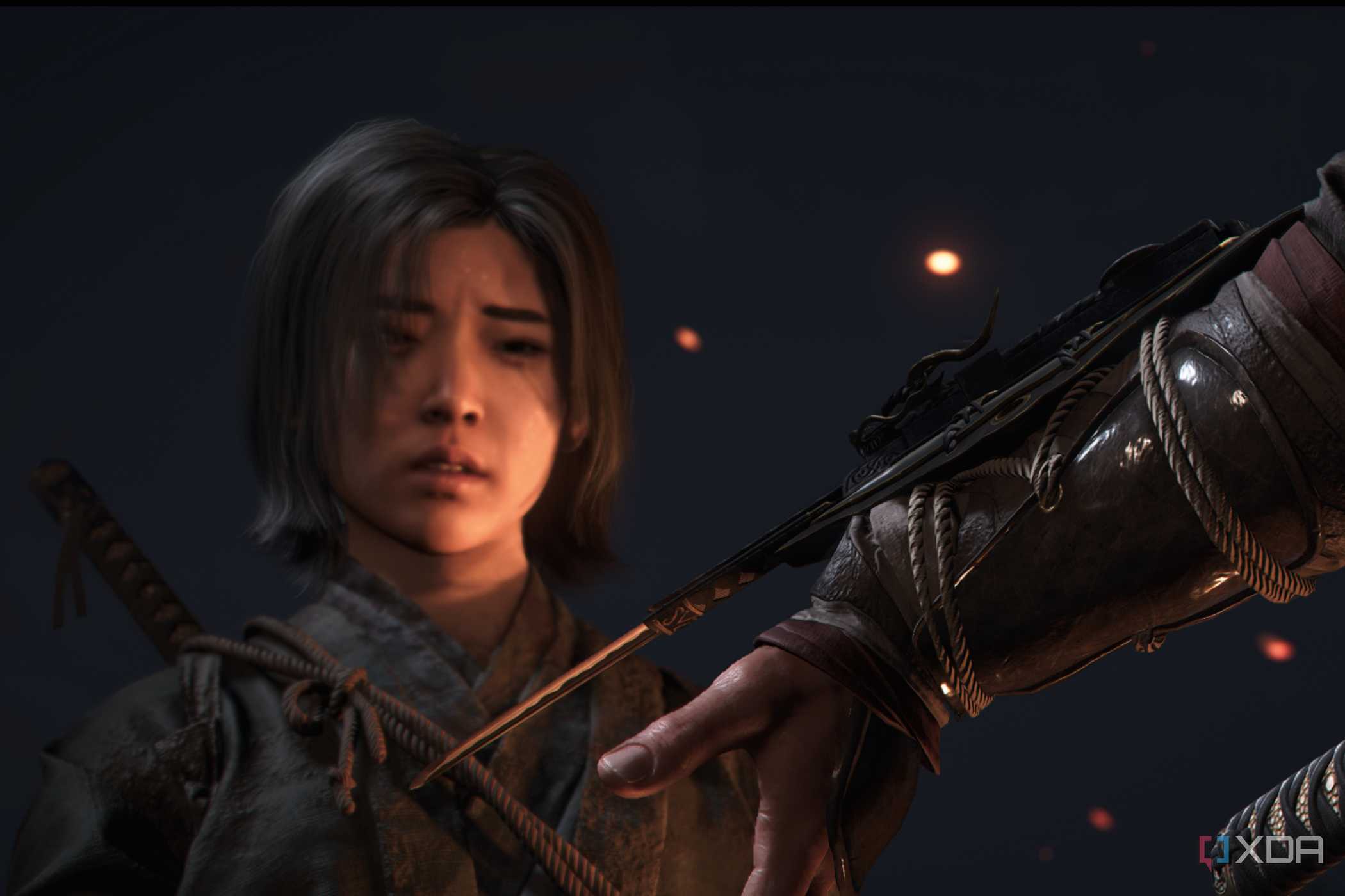 A screenshot from Assassin's Creed Shadows, showing the protagonist Naoe.