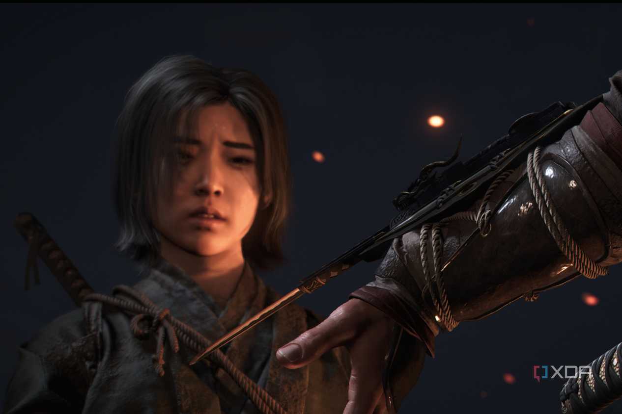 A screenshot from Assassin's Creed Shadows, showing the protagonist Naoe.