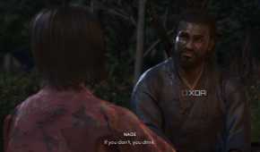 A screenshot from Assassin's Creed Shadows, showing the two protagonists sitting together.