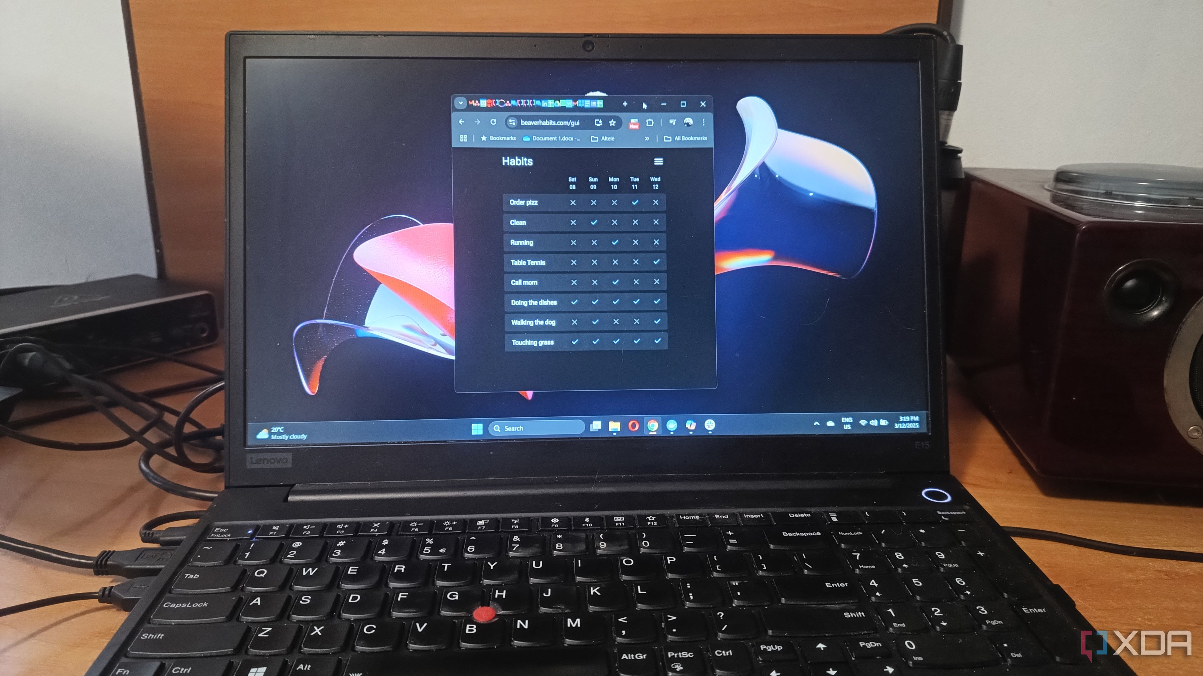 Beaver Habit Tracker on a laptop screen in a browser