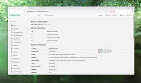 The Library Statistics tab in Calibre-Web