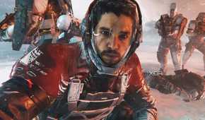 An image from Call of Duty: Infinite Warfare, showing Kit Harington as Admiral Kotch, the antagonist.